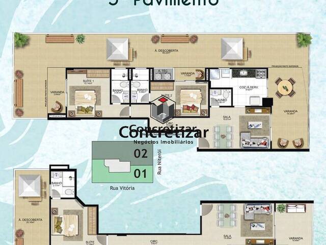 #AP00715 - Apartamento para Venda em Guarapari - ES